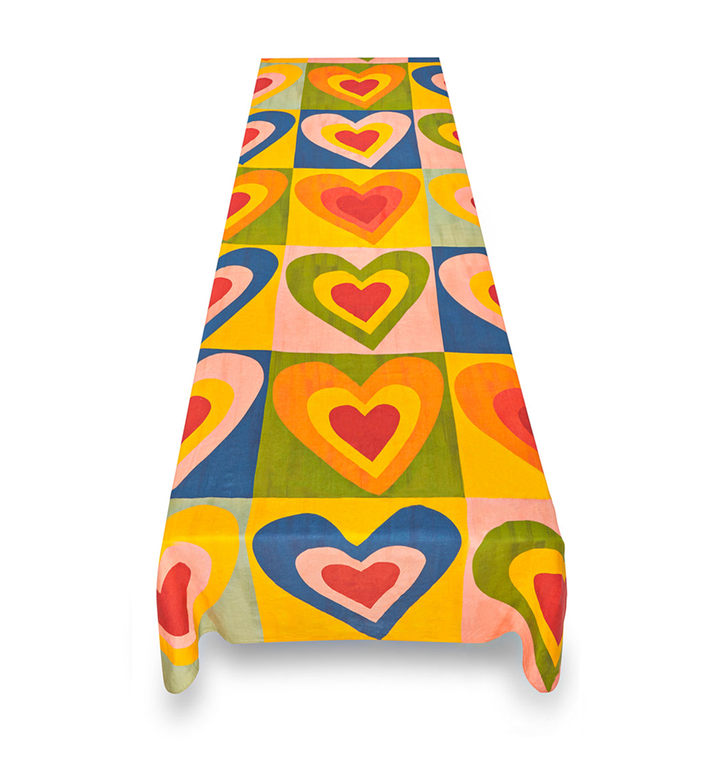 S&B Queen of Hearts Linen Tablecloth 165x300cm